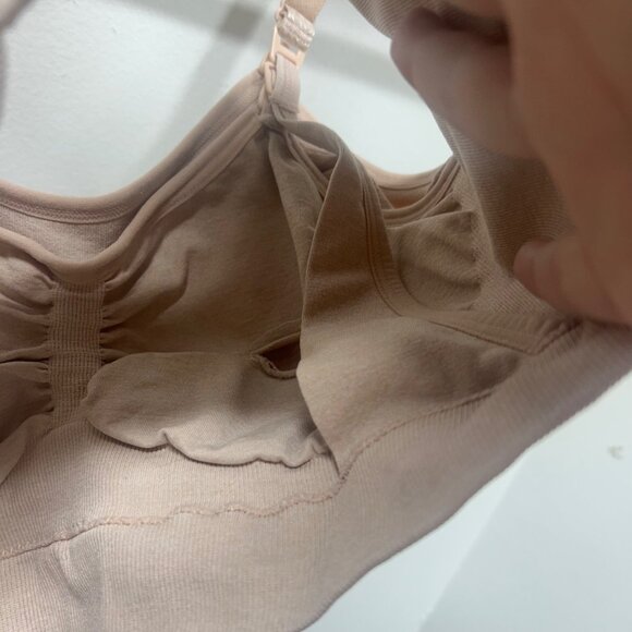 Kindred Bravely Nursing Bra Wireless Seamless Beige pink XL - Picture 6 of 9